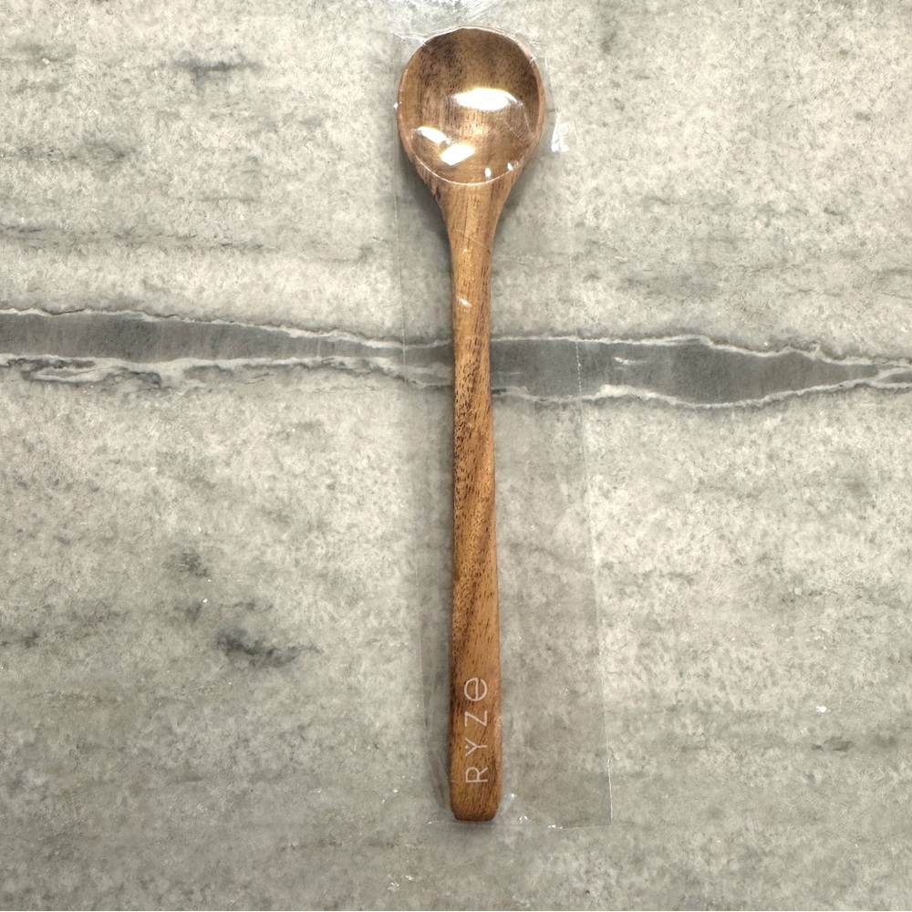 Ryze wooden acacia Spoon with Engraved Handle